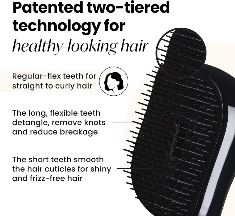 TANGLE TEEZER Compact Styler No Pull Hair Brush Rose Gold - Detangling Anti-Break Brush - Travel Brush - Anti-Break Hair Care Comb - Image 2