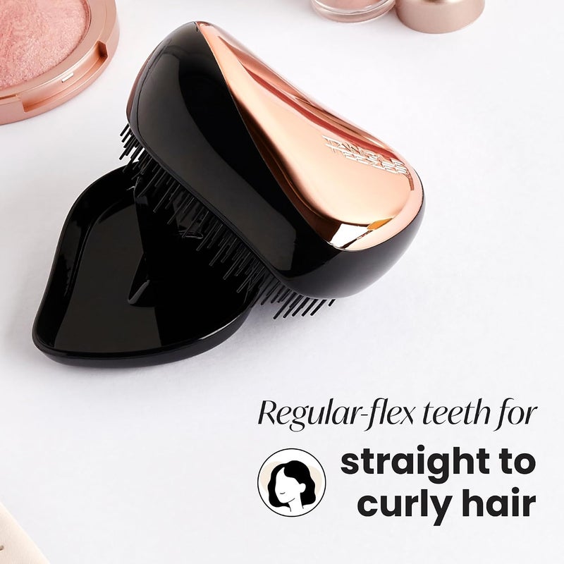 TANGLE TEEZER Compact Styler No Pull Hair Brush Rose Gold - Detangling Anti-Break Brush - Travel Brush - Anti-Break Hair Care Comb - Image 3