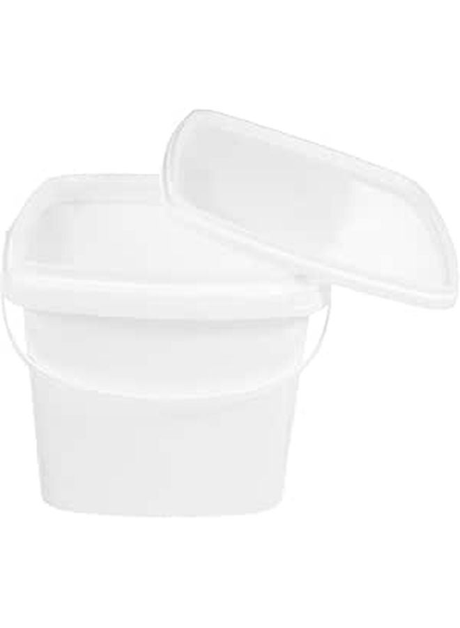 Thickened 2L Square Plastic Water Bucket with Handle and Lid for Farm Gardening Cleaning - Image 1