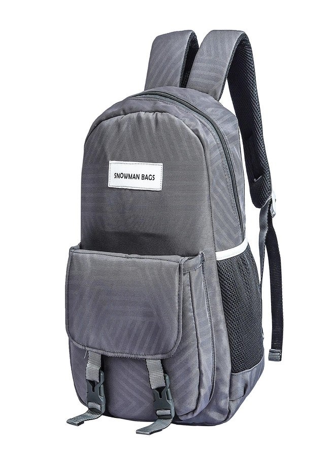 SNOWMAN Bag for Regular Use Stylish Polyester Bagpack for Office and Collage Use Comfortable and Stylish Grey Bag - Image 2