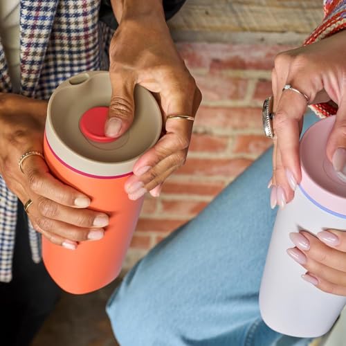 Lyrovo Insulated Coffee Mug with Lid for Office & Travel | Reusable Double Walled Coffee Mug for Men & Women | Hot & Cold Beverage Cup (No Handle, Vanilla Bean) - Image 4