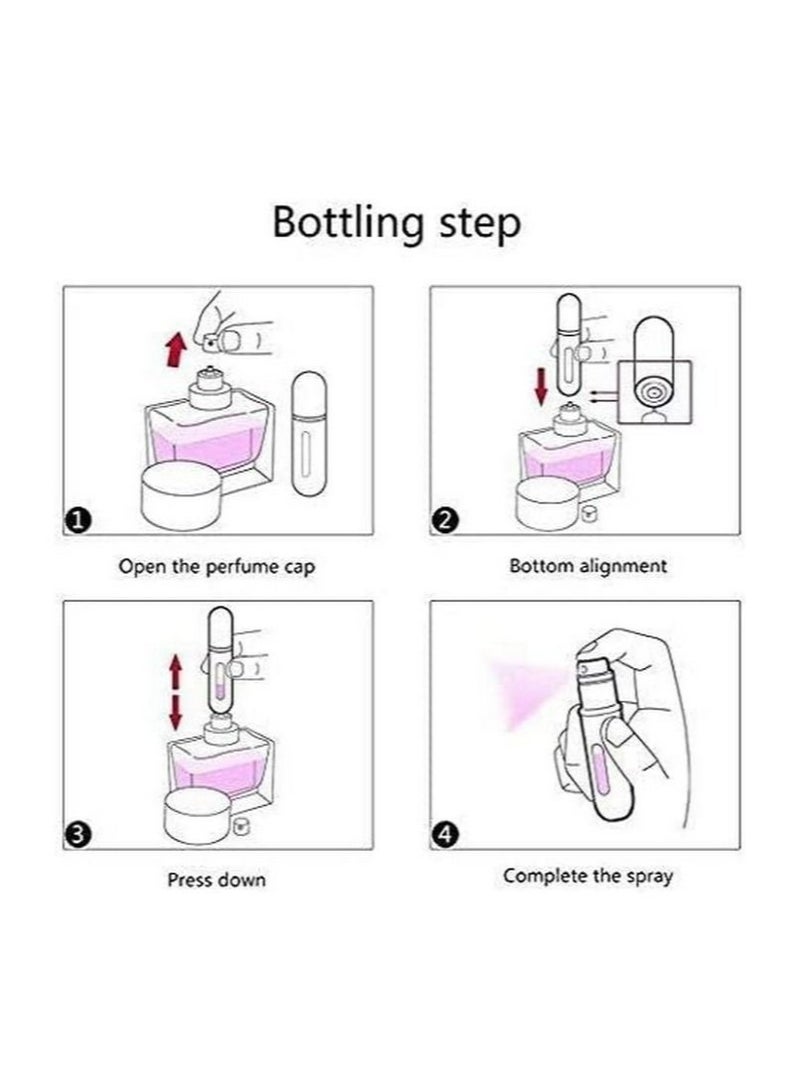 رولستيمي 3 قطعة رذاذ زجاجة مجموعة-المحمولة البسيطة إعادة الملء عطر البخاخة زجاجة 5 مللي - Image 5