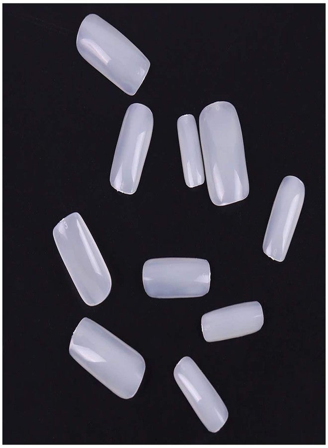 FStyler 500pcs Square Shape Full Sticker Nails Short| Full Cover Acrylic False Nails| Natural Color| Artificial Nails 10 Sizes (500pcs Pack) - Image 4