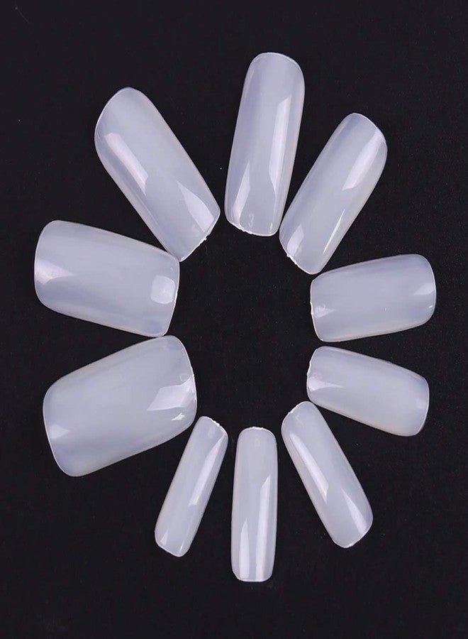 FStyler 500pcs Square Shape Full Sticker Nails Short| Full Cover Acrylic False Nails| Natural Color| Artificial Nails 10 Sizes (500pcs Pack) - Image 3