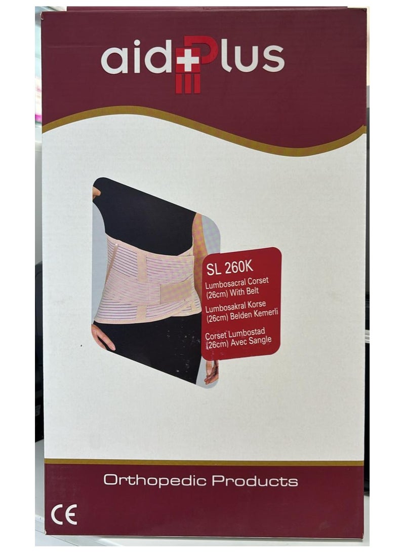 Aidplus AID-PLUS, LUMBOSACRAL CORSET WITH BELT (26CM),XL