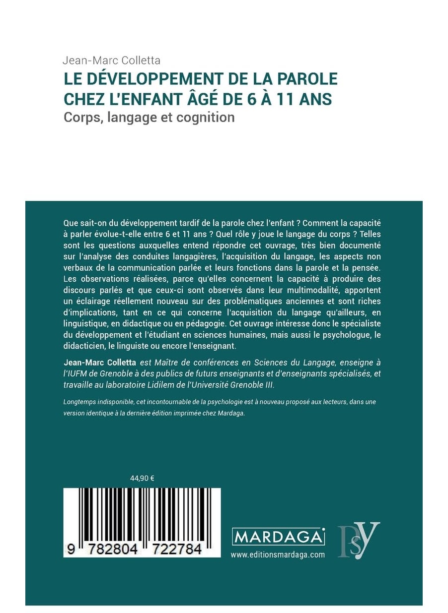 Le développement de la parole chez l'enfant âgé de 6: Corps, langage et cognition  - Image 2