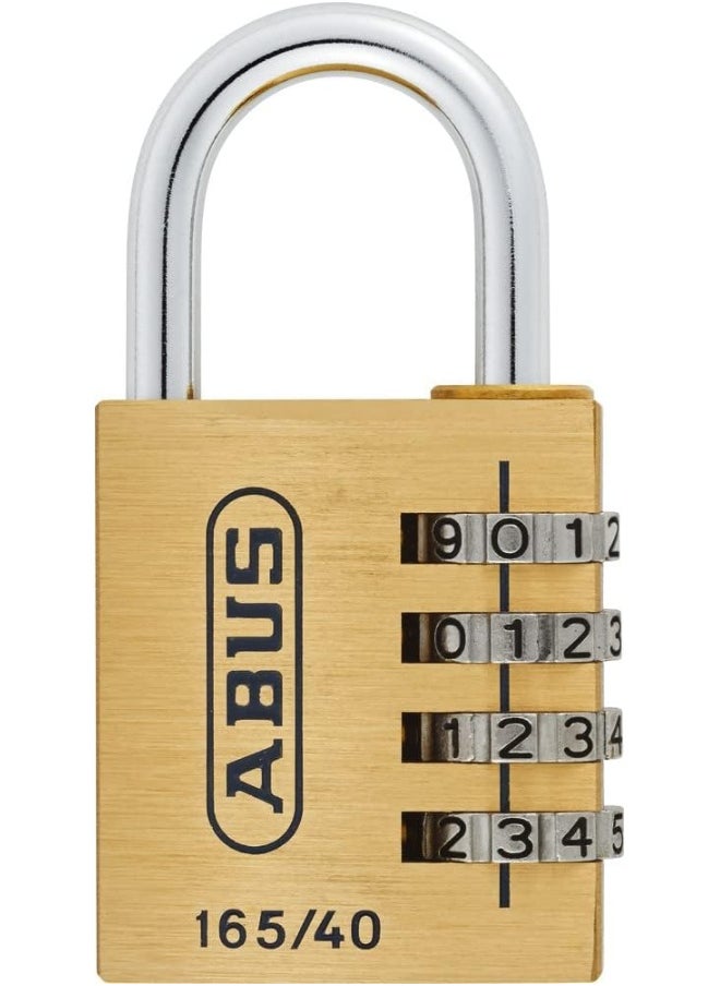 Abus ABUS Combination Lock 165/20 - Brass Padlock with Individually Adjustable Number Code  - Image 1