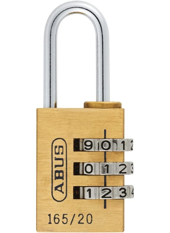 Abus ABUS Combination Lock 165/20 - Brass Padlock with Individually Adjustable Number Code  - Image 2