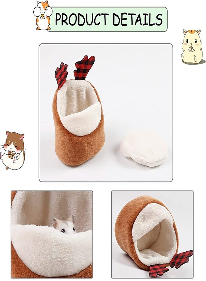 HAONIU Small Animal Bed, Soft Hamster House Bed Small Animals Hanging House Cage Hamster Nest Hammock Pet Cage Accessories for Small Pets Hedgehog Guinea Pig Sleep Play (Green) - Image 3