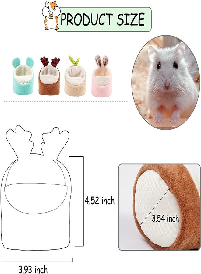 HAONIU Small Animal Bed, Soft Hamster House Bed Small Animals Hanging House Cage Hamster Nest Hammock Pet Cage Accessories for Small Pets Hedgehog Guinea Pig Sleep Play (Green) - Image 2
