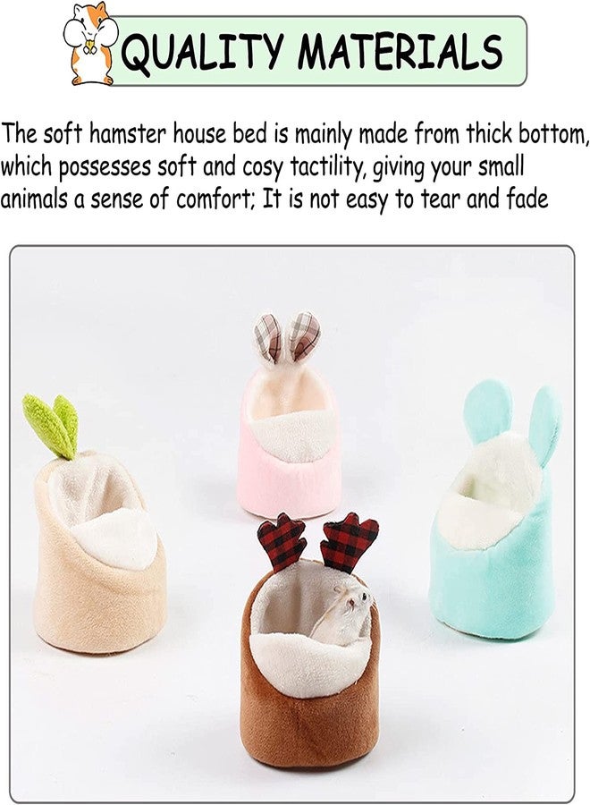 HAONIU Small Animal Bed, Soft Hamster House Bed Small Animals Hanging House Cage Hamster Nest Hammock Pet Cage Accessories for Small Pets Hedgehog Guinea Pig Sleep Play (Green) - Image 4