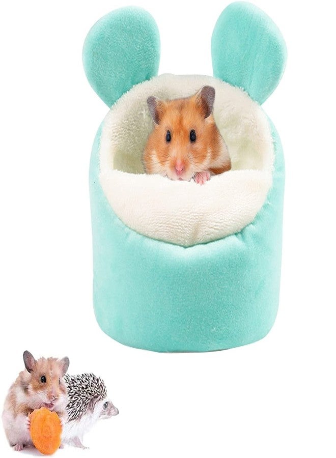 HAONIU Small Animal Bed, Soft Hamster House Bed Small Animals Hanging House Cage Hamster Nest Hammock Pet Cage Accessories for Small Pets Hedgehog Guinea Pig Sleep Play (Green) - Image 1