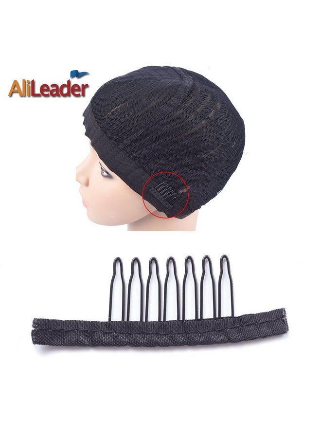 Wig Combs To Secure Wig 100 Pcs Wig Combs For Making Wigs 7Teeth Wig Clips Black Wig Combs Wig Clips To Secure Wig