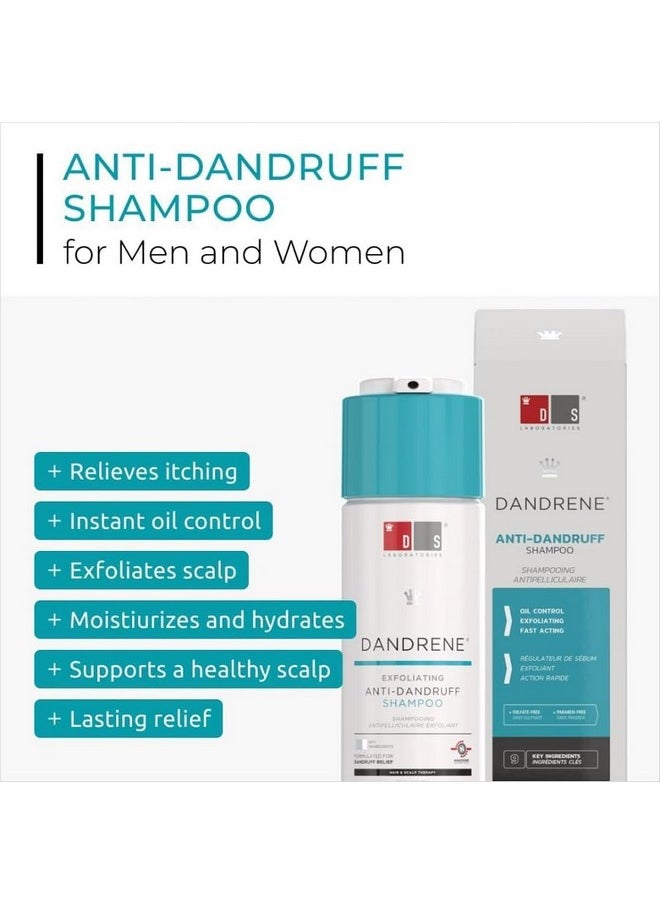DS LABORATORIES - DS Laboratories Dandrene Anti Dandruff Shampoo - Exfoliating Shampoo for Dry Itchy Scalp, Dandruff Scalp Treatment, Seborrheic Dermatitis & Psoriasis - Image 1