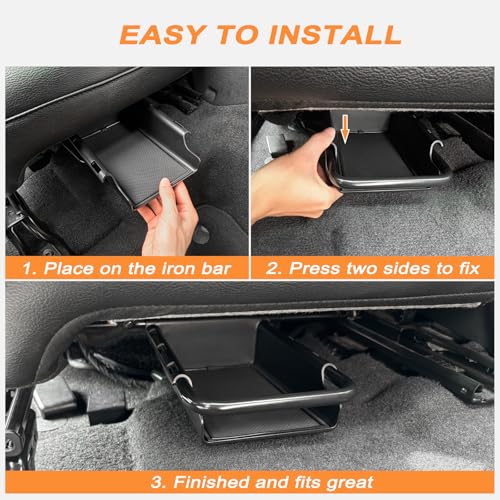JKCOVER Front Under Seat Storage Organizer Tray Compatible with Jeep Wrangler JL/JLU 2018-2021 2022 2023 2024 2025 and Jeep Gladiator JT Truck 2020-2023 2024 2025 Hidden Accessories （Patented Design） - Image 5