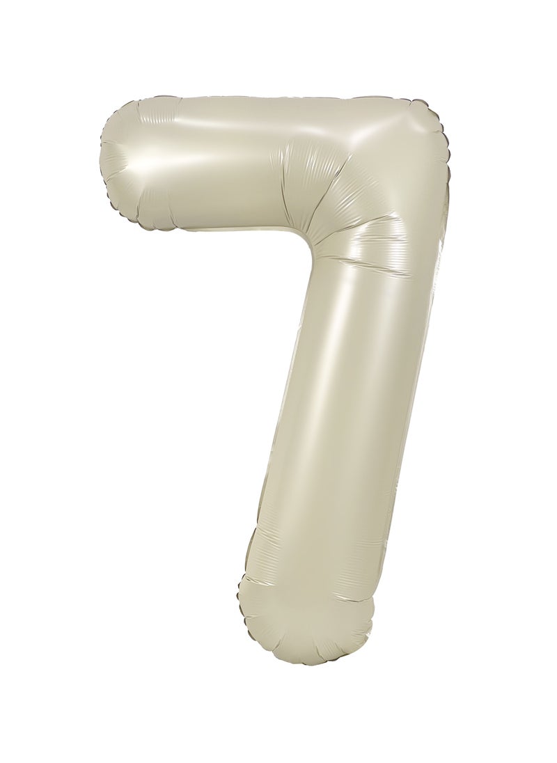 Party Zone Cream Foil Balloon Number 7 33" 