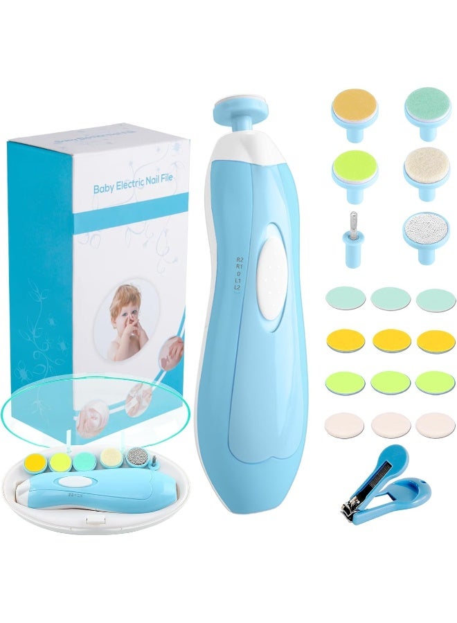 Consevisen Baby Nail File Electric Nail Trimmer Manicure Set with Nail Clippers - Image 1