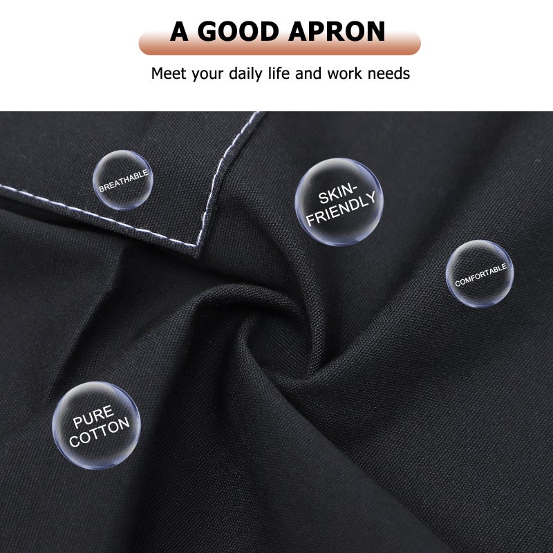 Chefs Apron with Durable Canvas Material, Halter Neck Design for Cafes - Image 4