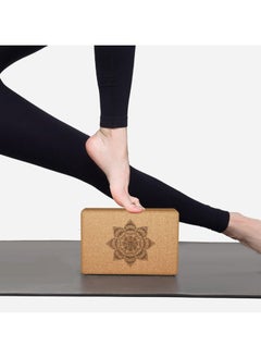 Ru syanl Eco-Friendly Yoga Blocks Non-Slip Supportive Odorless and Moisture-Proof Better Support Balance Stability Yoga Prop All Natural Cork Bricks for Yoga Pilates Stretching Meditation and Fitness  - Image 5