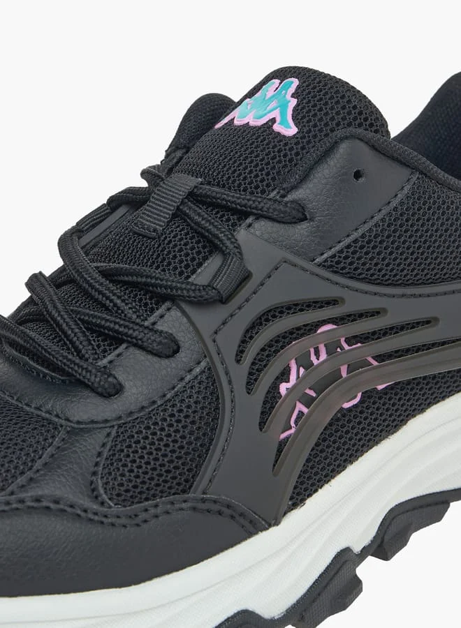 كابا Womens Logo Print Lace-Up Sports Shoes with Pull Tab