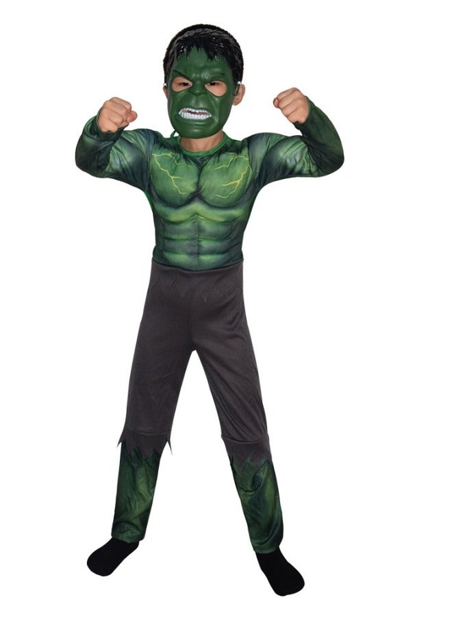 Children's Cosplay Muscle Costume*Hulk+Plain Face