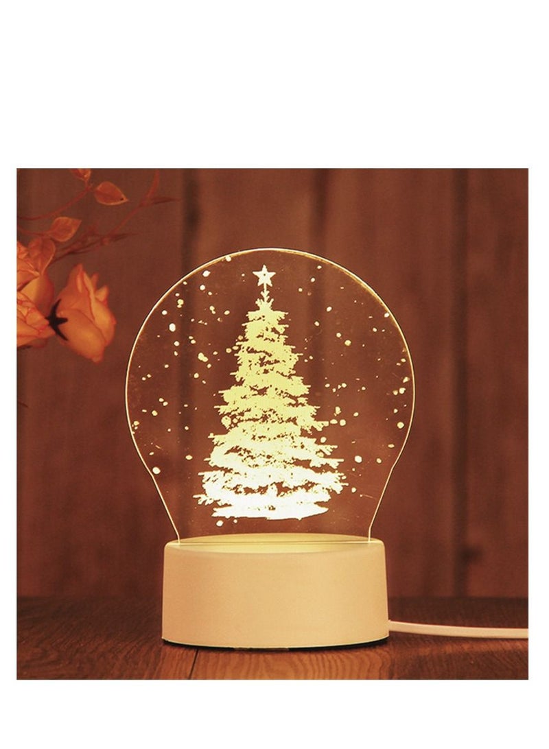 Y&D 3D Usb Table Night Lamp White 10x20centimeter