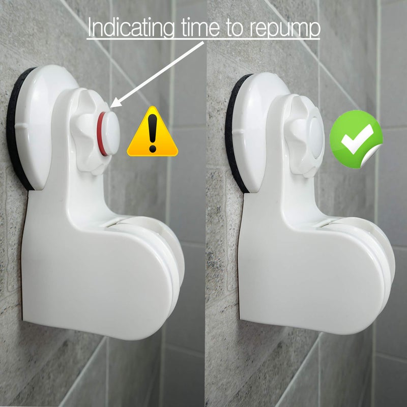 PUMP&FIX حامل رأس الدش المحمول القابل للتعديل بزاوية 45 درجة مع كوب شفط مثبت على الحائط - Image 3