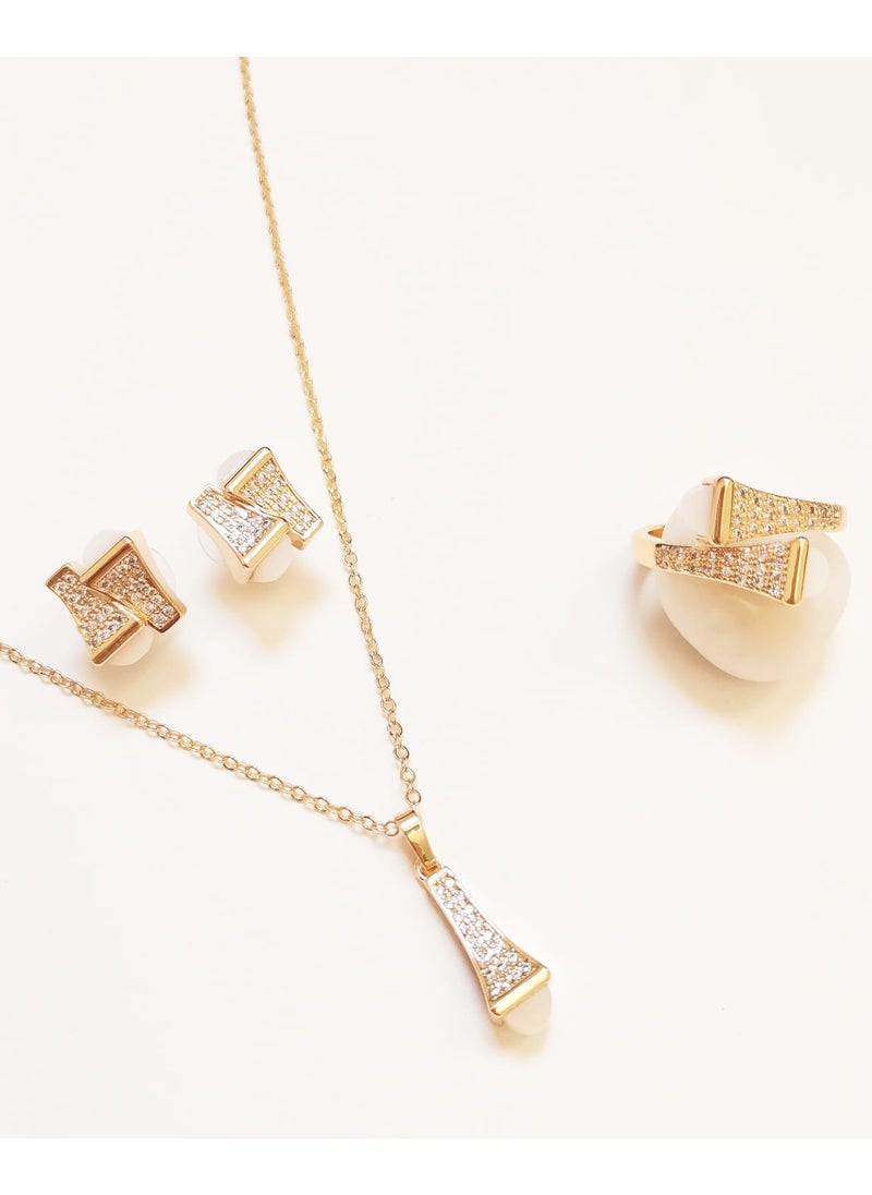 Rivoly - Women's Rivoli Brand Set, Consisting of a Watch, bracelet, necklace and earring and Ring stainless steel - Image 1
