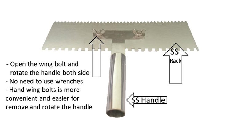 MD Style 11x 3.5 In. Square & V Notch Metal Trowel Fix Thickness for Flexible Resin Spreader Set, Reusable Trowel Scrapers for Epoxy,Fillers,Putty,Caulk,Spackling Paste (2MM - 4MM With SS Handle) - Image 4