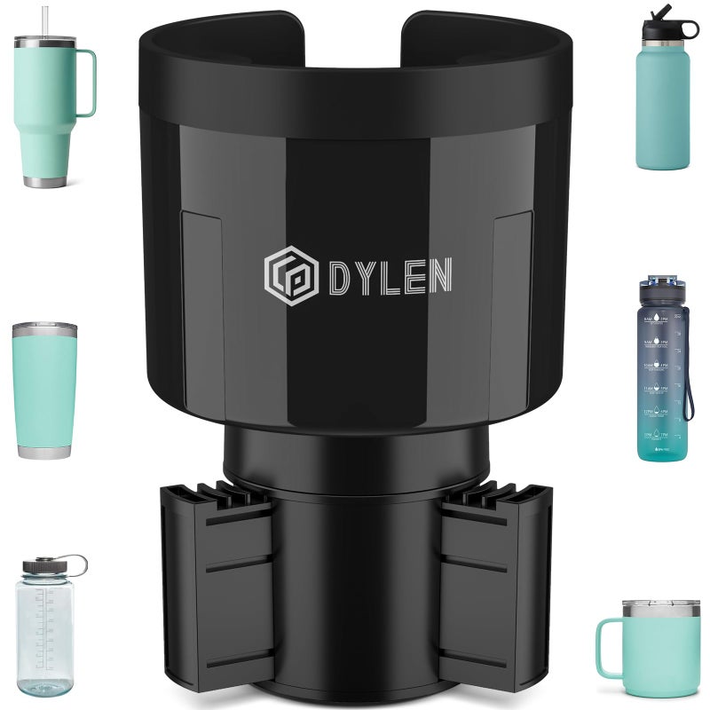 DYLEN Car Cup Holder Expander, Cup Holder Extender Adapter for Car with Expandable Insert, Compatible with Yeti 20/26/30oz, Hydroflask 32/40oz, Large Water Bottles in 3.0"-4.1" - Image 1