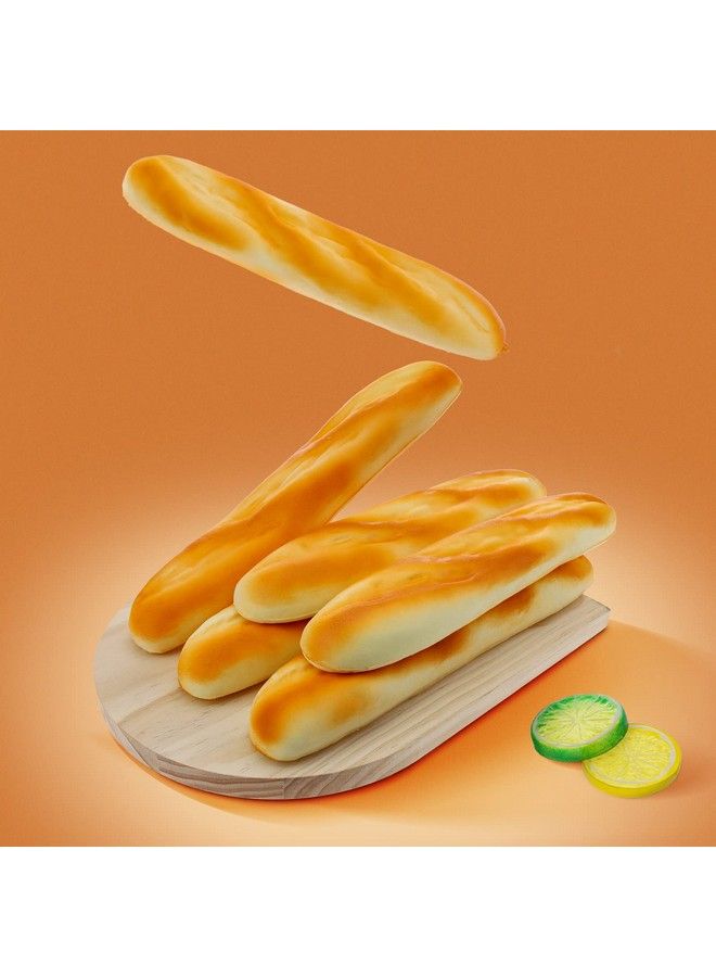 Gresorth كعكة وهمية مصنوعة من مادة البولي يوريثين مقاس 11 بوصة، خبز فرنسي طويل، نموذج ديكور ألعاب مطبخ، قطعتان - Image 4