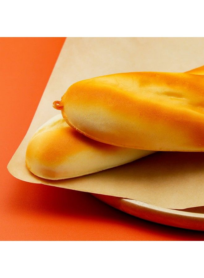 Gresorth كعكة وهمية مصنوعة من مادة البولي يوريثين مقاس 11 بوصة، خبز فرنسي طويل، نموذج ديكور ألعاب مطبخ، قطعتان - Image 5