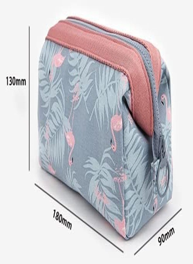 VATTU Travel Organizer Bag | Travel Accessory Zipper Toiletry Bag | Jewellery Organizer | Cosmetic Make-up Organizer for Women and Girls Waterproof Bag (Grey-Flamingo) - Image 2