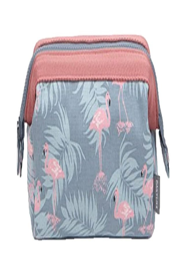 VATTU Travel Organizer Bag | Travel Accessory Zipper Toiletry Bag | Jewellery Organizer | Cosmetic Make-up Organizer for Women and Girls Waterproof Bag (Grey-Flamingo) - Image 1