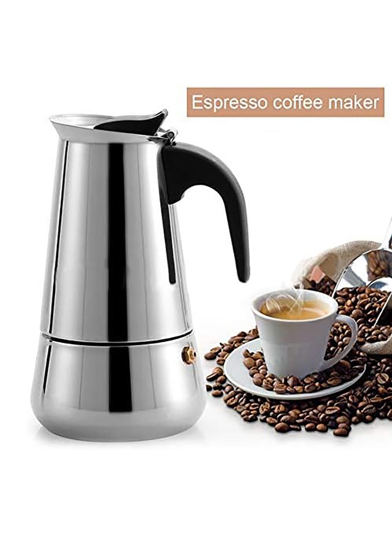 Coffee maker Moka Pot, 2/4/6/9/12 Cups Stainless Steel Cafe Percolator Maker, Italian coffee machine Fit Induction Cookers Coffeeware  - Image 2