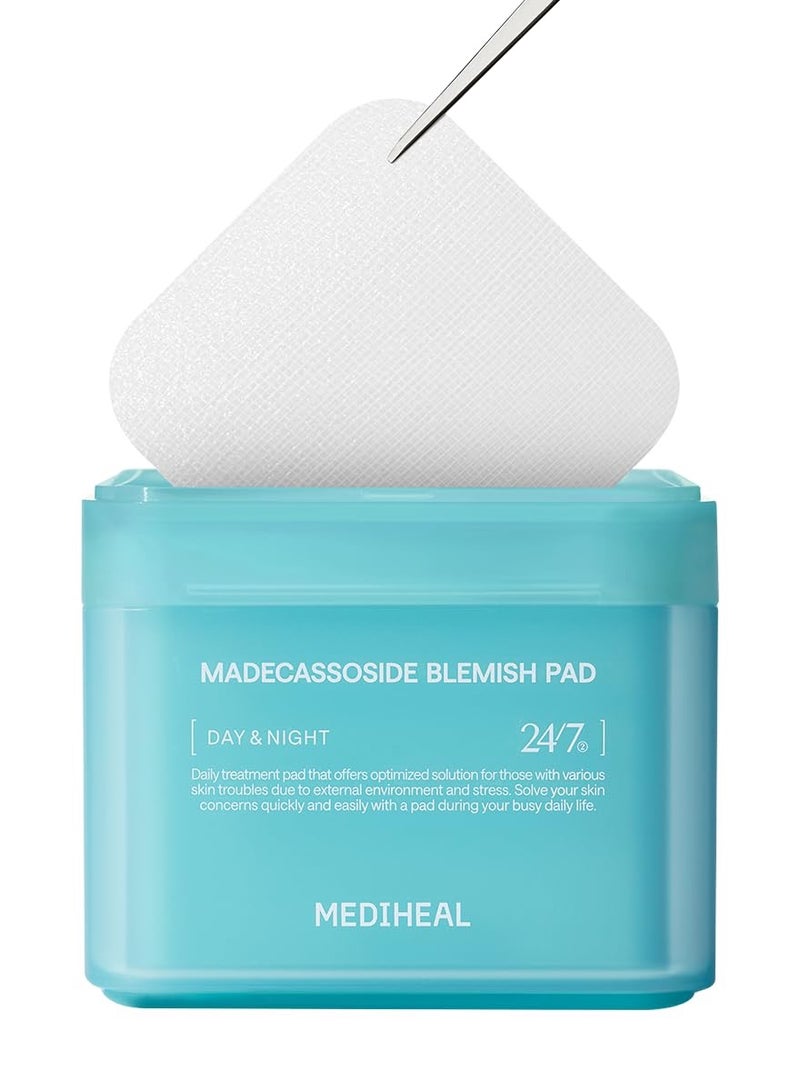 MEDIHEAL Madecassoside Toner Pads - with Centella Asiatica to Treat Blemishes and Improve Uneven Skin Tone - Vegan Gauze Fabric - Image 1