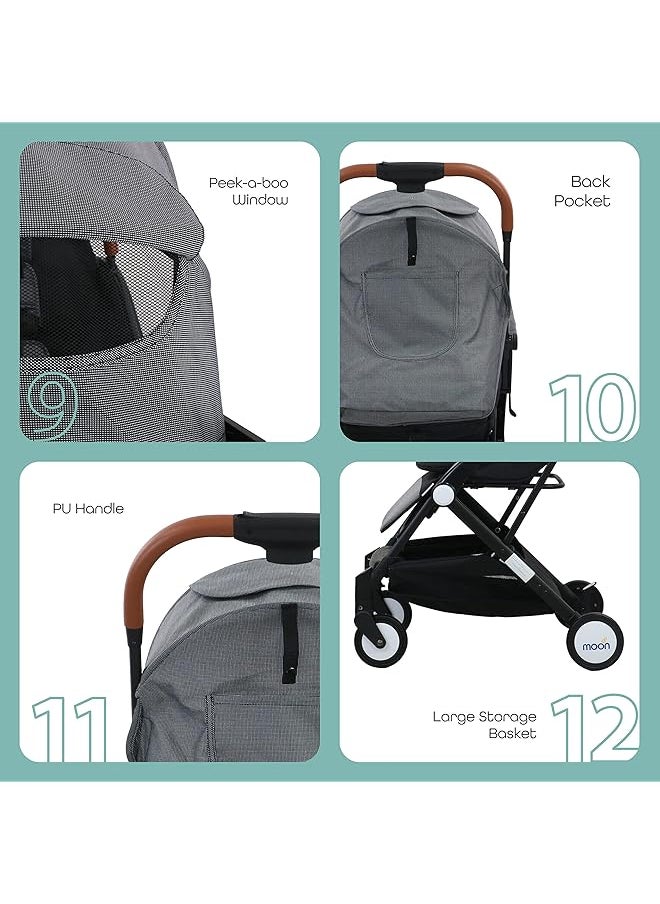 erorex Ritzi Cabin Stroller Black Grey Dots  - Image 4