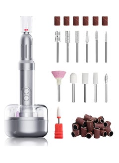KASTWAVE Cordless Nail Drill - Electric Nail Drill with Based Stand, 6- Speed Modes, 12 Pcs Nail Drill Bits, 2 Charging Modes, Professional Nail Drill for Manicure and Pedicure in Home or Camping Used  - Image 1