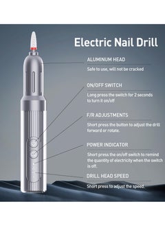 KASTWAVE Cordless Nail Drill - Electric Nail Drill with Based Stand, 6- Speed Modes, 12 Pcs Nail Drill Bits, 2 Charging Modes, Professional Nail Drill for Manicure and Pedicure in Home or Camping Used  - Image 2