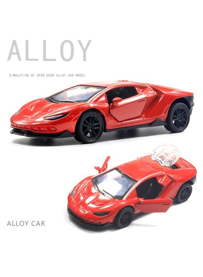 HALAMODO 1:36 Alloy Car Model , Pull-Back Toy Car , Model Car for Kids Boy Girl Gift , Collectible Display ,Red - Image 2