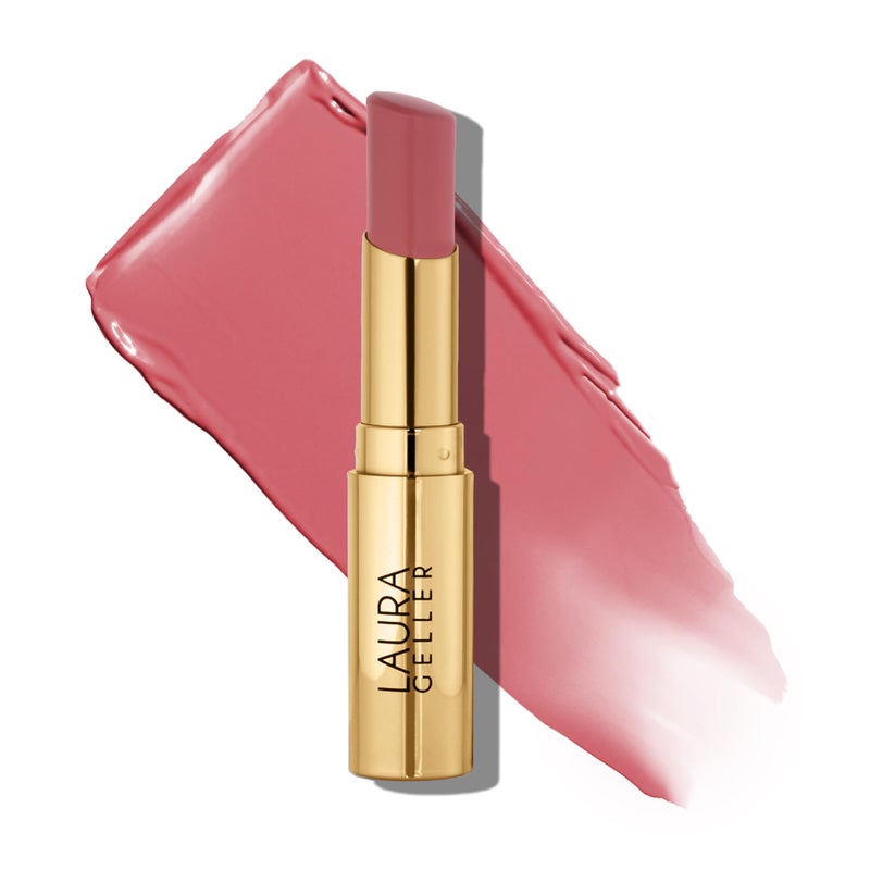 LAURA GELLER NEW YORK Jelly Balm Moisturizing Tinted Lip Balm - In the Buff - Hydrating Vitamin E - Semi-Shine Finish - Image 1