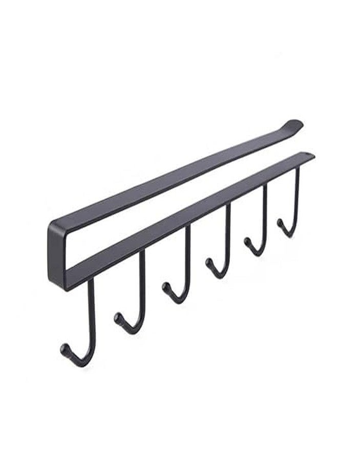 XVIA Cabinet Hook Hanger, Under Shelf Mug Rack, Kitchen Cup Holder Organizer, Metal Hanging Hooks for Utensils, Towels, Over Cabinet Door Storage Rack, Space Saver Kitchen Shelf Rack - Image 1