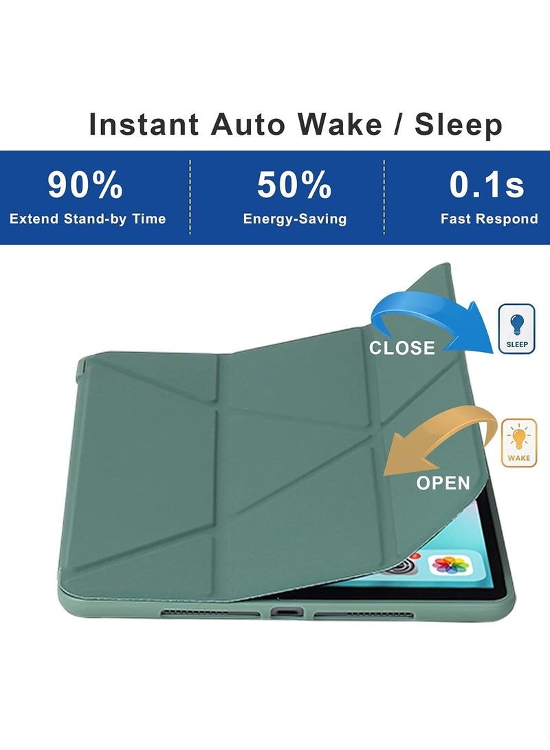ELTRAZONE iPad 10.2 Inch Case, Compatible with iPad 9th Generation 2021, iPad 8th Generation 2020 & iPad 7th Generation 2019, 5-in-1 Multiple Viewing Angles, Auto Wake/Sleep, Soft Back Cover, Night Green - Image 5