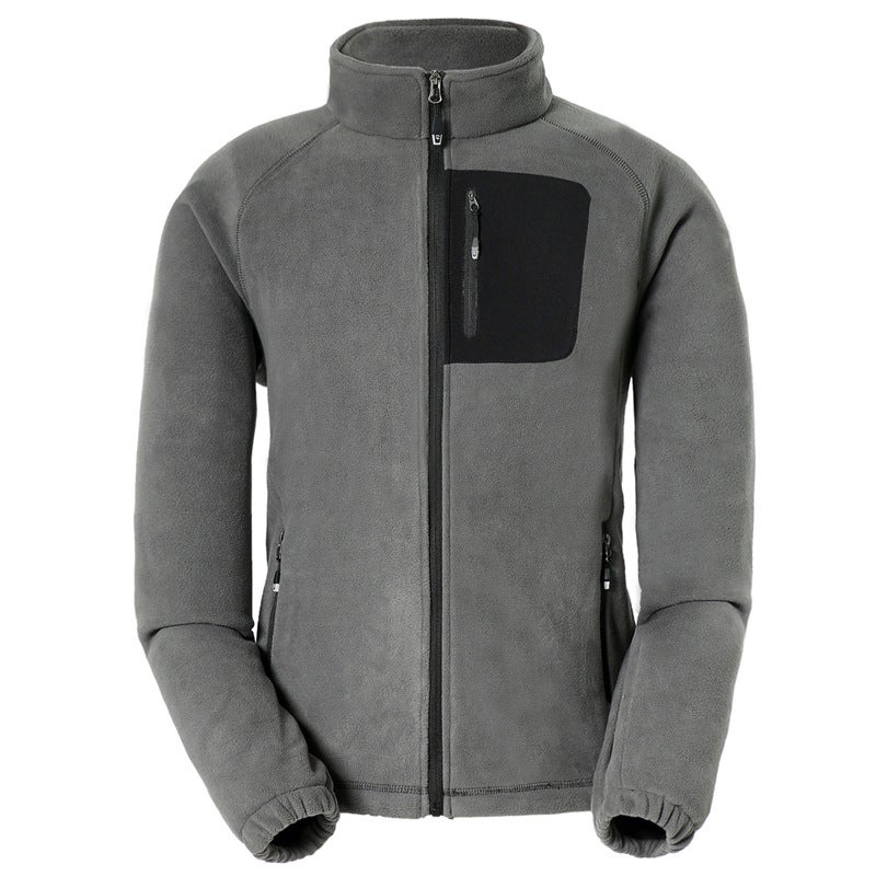 Outdoor High Quality Thickened Fleece Fleece Jacket For Men And Women Warm Double-Sided Fleece Jacket Printable And Embroidered Logo - Image 2