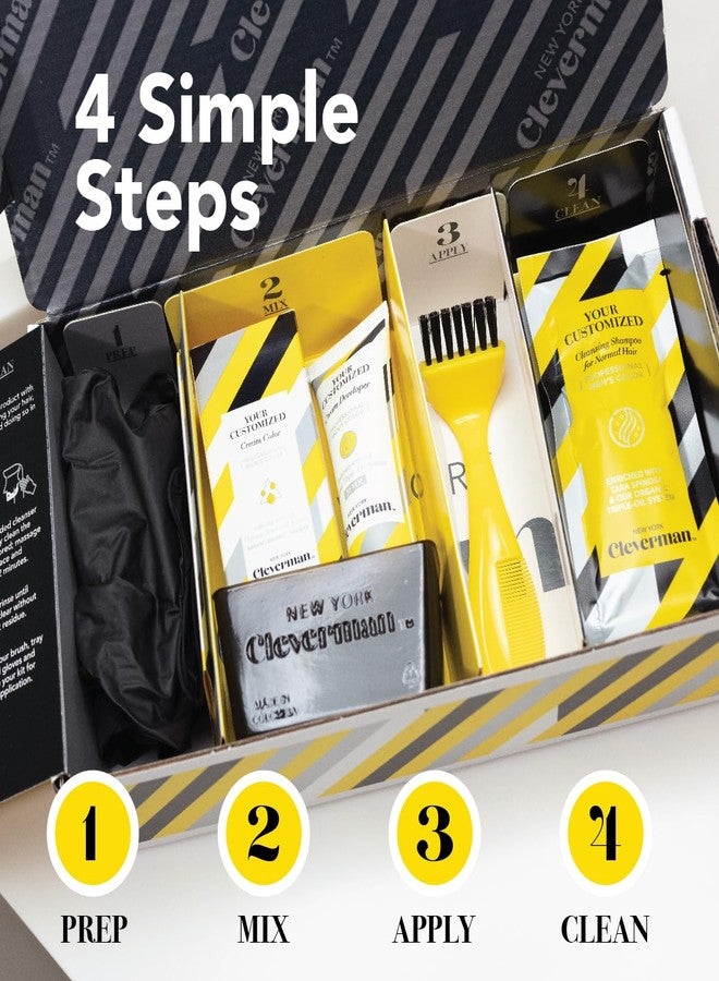 CLEVERMAN Jet Black Hair & Beard Dye for Men, All-in-One Reusable Kit - Permanent, Ammonia-Free, Professional-Quality and Natural-Looking Gray Coverage for Hair, Beard & Mustache - Image 4
