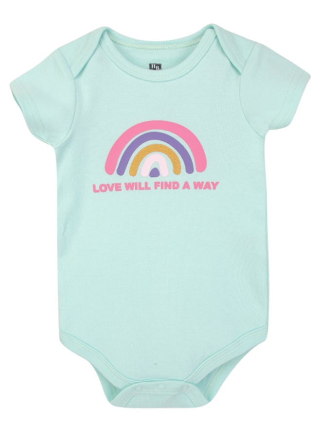 hudson baby Baby Bodysuit 3 Pieces Set Short Sleeve Unicorn, 0 - 3 Months  - Image 5