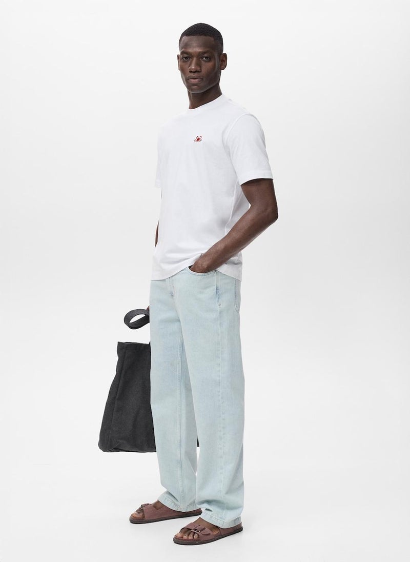 Mango Man round Neck Short Sleeve T-Shirt  - Image 3