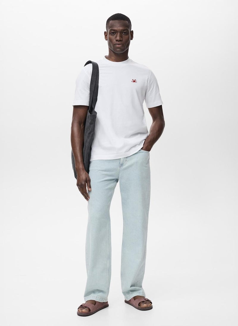 Mango Man round Neck Short Sleeve T-Shirt  - Image 4