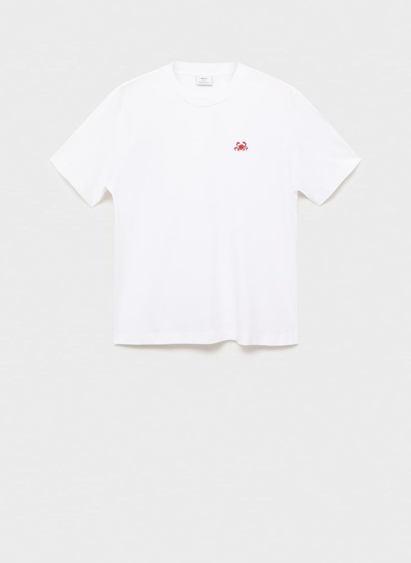 Mango Man round Neck Short Sleeve T-Shirt  - Image 5