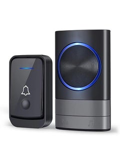Sthxyfaith Wireless Doorbell, Plug in Waterproof Cordless Doorbell with LED Flash, IP44 Waterproof with 52 Chimes 4 Volume Levels 1 Button & 1 Receiver for Home, School, Office Hotel  - Image 1